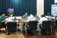 Pengarahan daring kepada jajaran Kanwil BPN Sulawesi Tengah dan Sulawesi Barat, Kamis (2/1/2025).