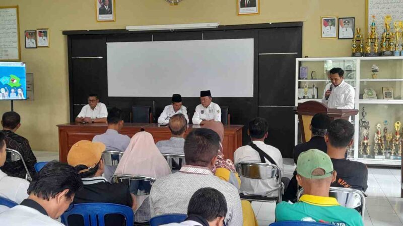 Penyuluhan program PTSL di Desa Dewasari.