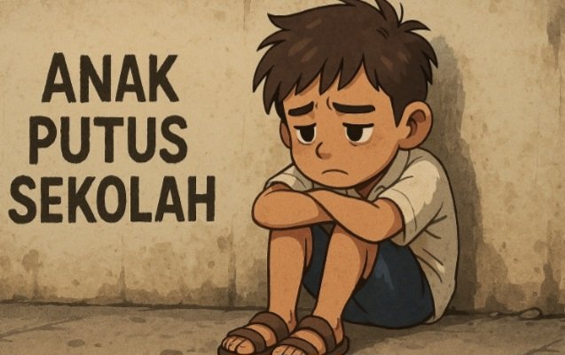 Ilustrasi anak putus sekolah, Doc Asajabar.com.