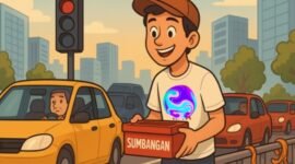 Ilustrasi pungutan sumbangan di Jalan Raya.