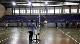 Seleksi atlet bola voli di GGT Ciamis, Senin (14/4/2025).