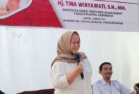 Anggota Komisi III DPRD Provinsi Jawa Barat dari Fraksi Gerindra Dapil Jabar 13, Hj. Tina Wiryawati, SH., MM.