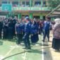 Pelepasan siswa SMPN 5 Ciamis diwarnai edukasi dari Pemadam Kebakaran.