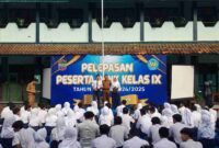 Pelepasan siswa SMPN 4 Ciamis.