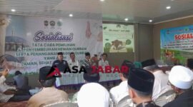 Sosialisasi penyembelihan hewan kurban.