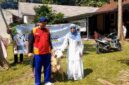 Penyembelihan hewan kurban di Ponpes Al Kautsar, kota Banjar.