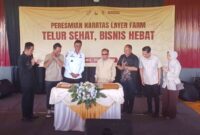 Peresmian kandang ayam petelur Naratas Farm di Linggasari Ciamis.