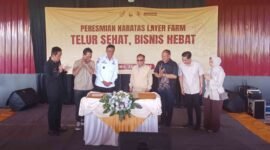 Peresmian kandang ayam petelur Naratas Farm di Linggasari Ciamis.