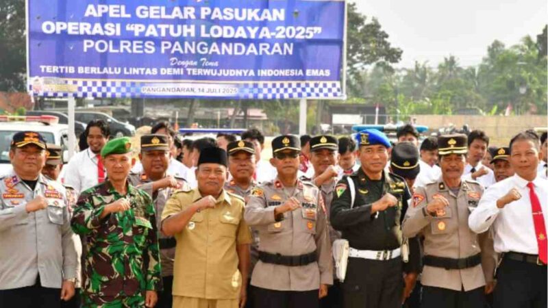 Apel Operasi Patuh Lodaya 2025 di Mapolres Pangandaran.