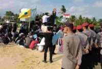 Aksi demostrasi mahasiswa pangandaran.
