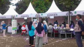 Kegiatan “Abdi Nagri Nganjang ka Warga” yang digelar di Rest Area Karangkamulyan, pada Jumat (17/10/2025). 