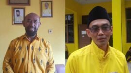 Ketua DPD Partai Golkar Kabupaten Ciamis, Trian Slamet Triyana dan Wakil Ketua Bidang Pemberdayaan Masyarakat DPD Golkar Ciamis, Mohamad Ijudin.

