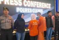 Konferensi Pers di Mapolres Ciamis.