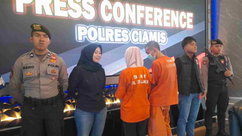 Konferensi Pers di Mapolres Ciamis.