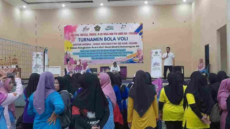 Turnamen bola voli antar guru RA se-Kabupaten Ciamis.