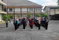 Pelatihan Peraturan Baris Berbaris (PBB) untuk para ASN.