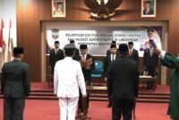 Pelantikan pejabat administrator di Aula Setda Ciamis.