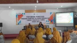 Pertemuan Pengelola Kampung Berkualitas di salah satu RM di Ciamis.