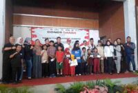 Kegiatan donor darah untuk penderita thalasemia sekaligus penyaluran santunan.