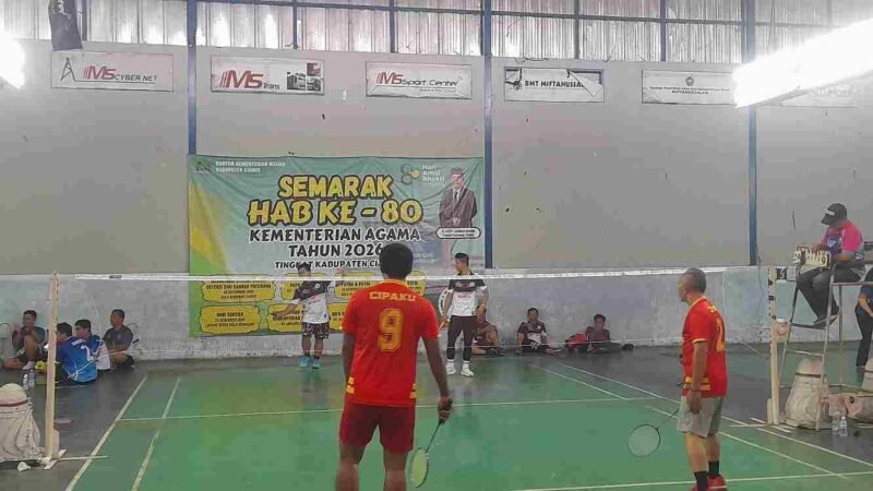 Turnamen bulu tangkis dalam rangka memperingati HAB ke-80.