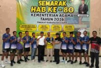 Turnamen voli HAB Kemenag berjalan sukses.