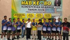 Turnamen voli HAB Kemenag berjalan sukses.