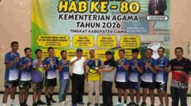 Turnamen voli HAB Kemenag berjalan sukses.