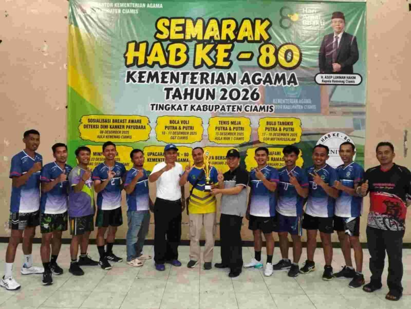 Turnamen voli HAB Kemenag berjalan sukses.