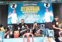 Acara syukuran atas terpilihnya kembali Kuwu Desa Rancahan. 