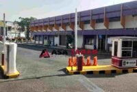 Pemasangan gate parkir di GGT Ciamis.