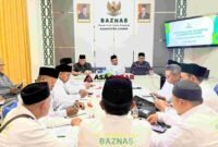 Rapat koordinasi (rakor) bersama Unit Pengumpul Zakat (UPZ) kecamatan se-Kabupaten Ciamis di Aula Kantor BAZNAS Ciamis, Kamis (12/2/2026).