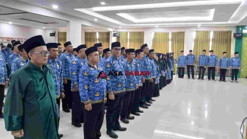Pengambilan sumpah jabatan dilaksanakan di Aula Kantor Kemenag Ciamis, Rabu (11/2/2026).