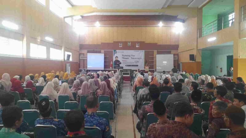 Training One Minute Awareness yang digelar di Aula MAN 1 Ciamis, Kamis (9/4/2026). 