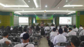 Pelatihan literasi keuangan oleh OJK kepada Penyuluh Agama Islam di Kemenag Ciamis, Selasa (7/4).