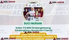 Suci Nurani, siswa kelas 3B, berhasil meraih gelar juara dalam ajang sepak bola remaja bergengsi di Singapura.