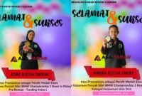 Dua siswi SDN 7 Ciamis sukses menyabet medali emas dalam Kejuaraan Pencak Silat BMW Championship 1 Road to Malaysia kategori usia dini yang digelar di Bandung, 18 April 2026.