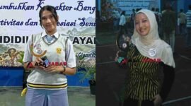 Dua siswa yang akan mewakili Ciamis ke tingkat provinsi.