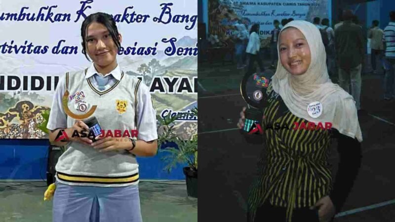 Dua siswa yang akan mewakili Ciamis ke tingkat provinsi.