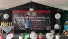 Kepala Kantor Kementerian Agama Kota Tasikmalaya, H. Agus Buhori tengah memberikan sambutan kegiatan di MTsN 3 Kota Tasik.