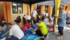 Penyembelihan hewan kurban di Halaman Kantor Kemenag Ciamis, Jumat (29/5/2026).