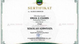SMAN 2 Ciamis berhasil meraih predikat Sekolah Adiwiyata tingkat Kabupaten Ciamis.