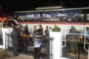 Rombongan jamaah haji tiba di Gedung Dakwah Kota Tasik pukul 23.04.