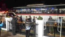 Rombongan jamaah haji tiba di Gedung Dakwah Kota Tasik pukul 23.04.