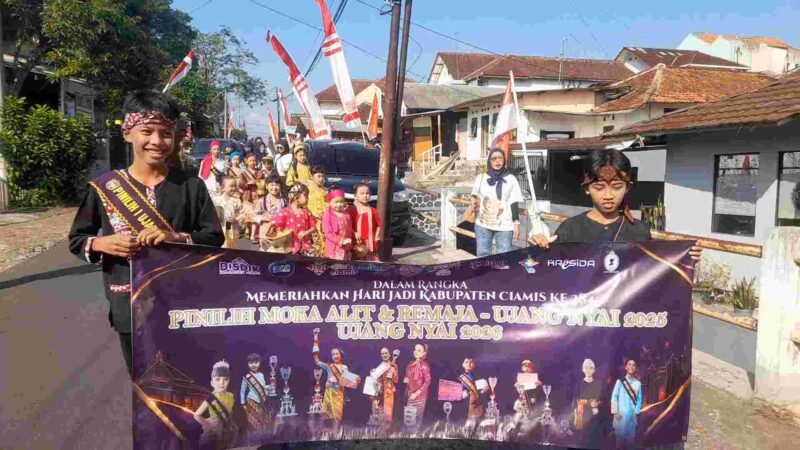 Pinilih Moka Alit dan Remaja serta Ujang Nyai Kabupaten Ciamis turut memeriahkan peringatan Hari Jadi Kabupaten Ciamis ke-384.