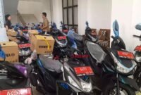 Sepeda motor diberikan kepada desa yang melunasi kewajiban pajaknya dalam waktu cepat setelah Surat Pemberitahuan Pajak Terutang (SPPT) dibagikan.