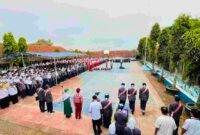 Upacara MPLS di SMPN 2 Cihaurbeuti.