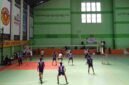 Kontingen Ciamis dari cabang lomba bola voli sedang bertanding d Gor Sukapura Kota Tasikmalaya.