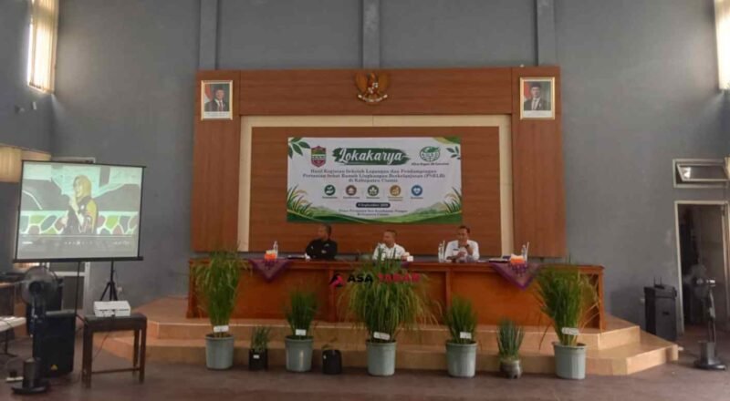 Lokakarya hasil kegiatan sekolah lapang dan pendampingan Pertanian Sehat Ramah Lingkungan Berkelanjutan (PSRLB).