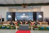 Ketua STIKes Muhammadiyah Ciamis, Nur Hidayat, S.KM., M.M., tengah memberikan sambutan.