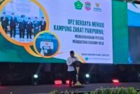 Wakil Ketua I BAZNAS Kabupaten Ciamis, Dr. Wasdi, M.Si., yang mewakili Ketua BAZNAS Kabupaten Ciamis.
